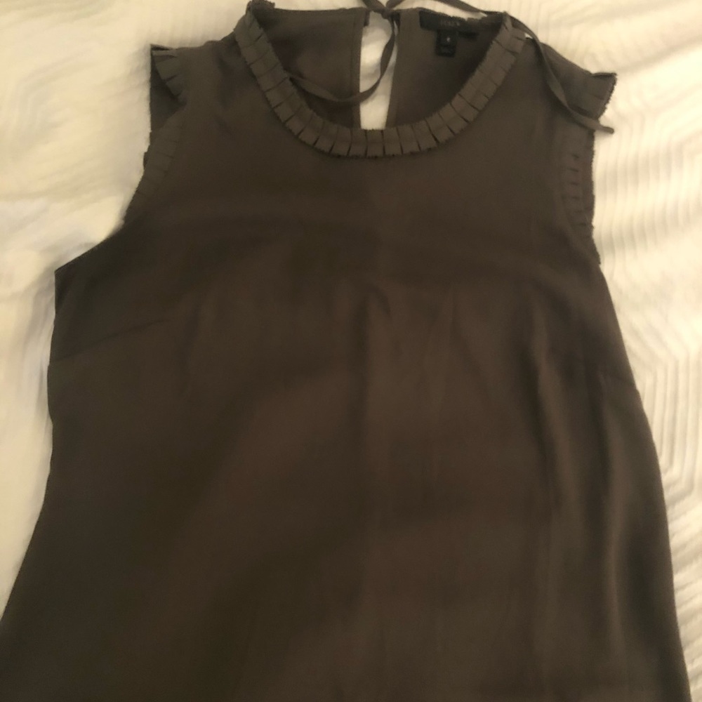 Green blouse j crew
